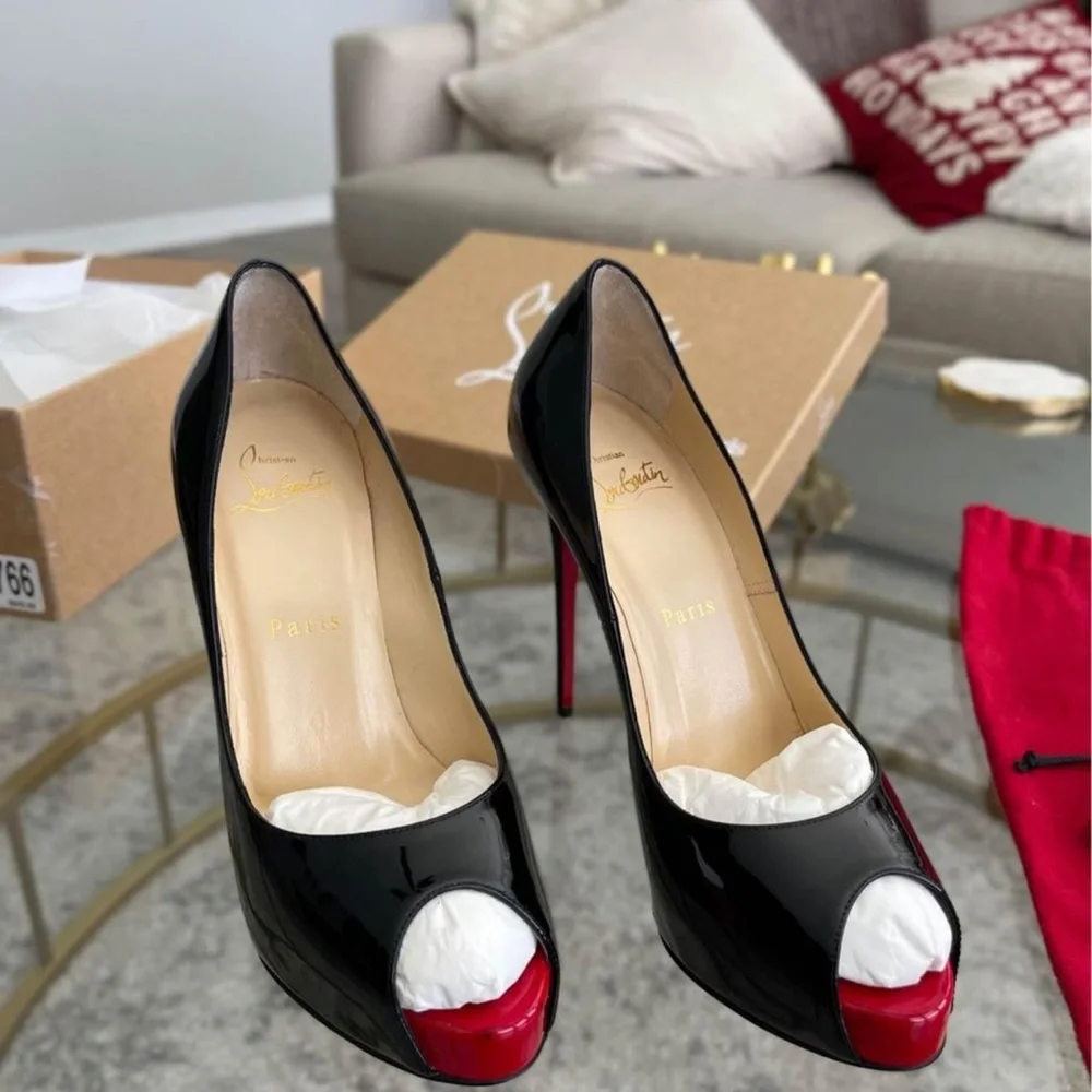 Louboutin NEW VERY PRIVE 120 PATENT NTW - RELISTED - Picture 6 of 14